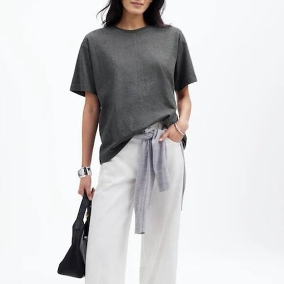 Madewell Tops - NWT Madewell 100% Cotton Relaxed Oversized Tee Heather Basalt Grey Size XS